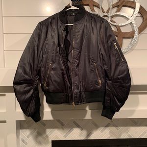 Missguided Black Bomber Jacket
